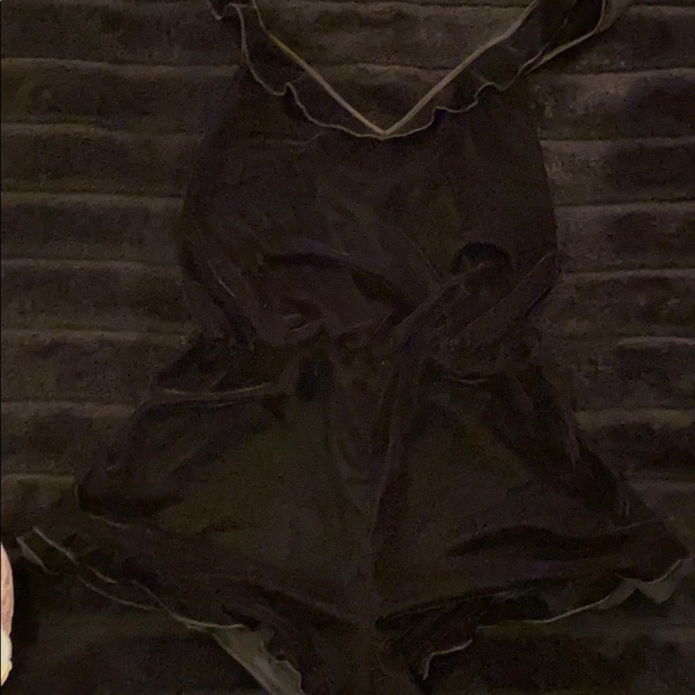 Black brand new sleep velvet romper